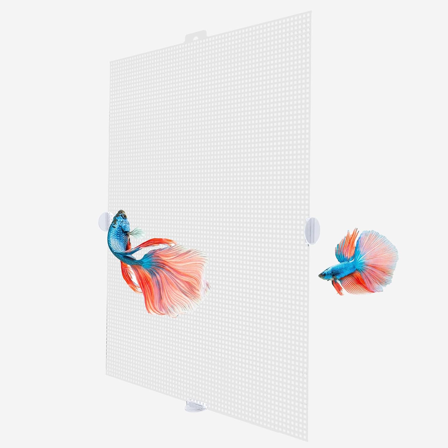 2 PCS Aquarium Fish Tank Divider Plastic Grid Divider Clear Cuttable Grid Plate Fish Tank Isolation with Bracket Fish Tank Separator for Betta Fish Tank Aquarium Terrarium 13 x 10 Inch