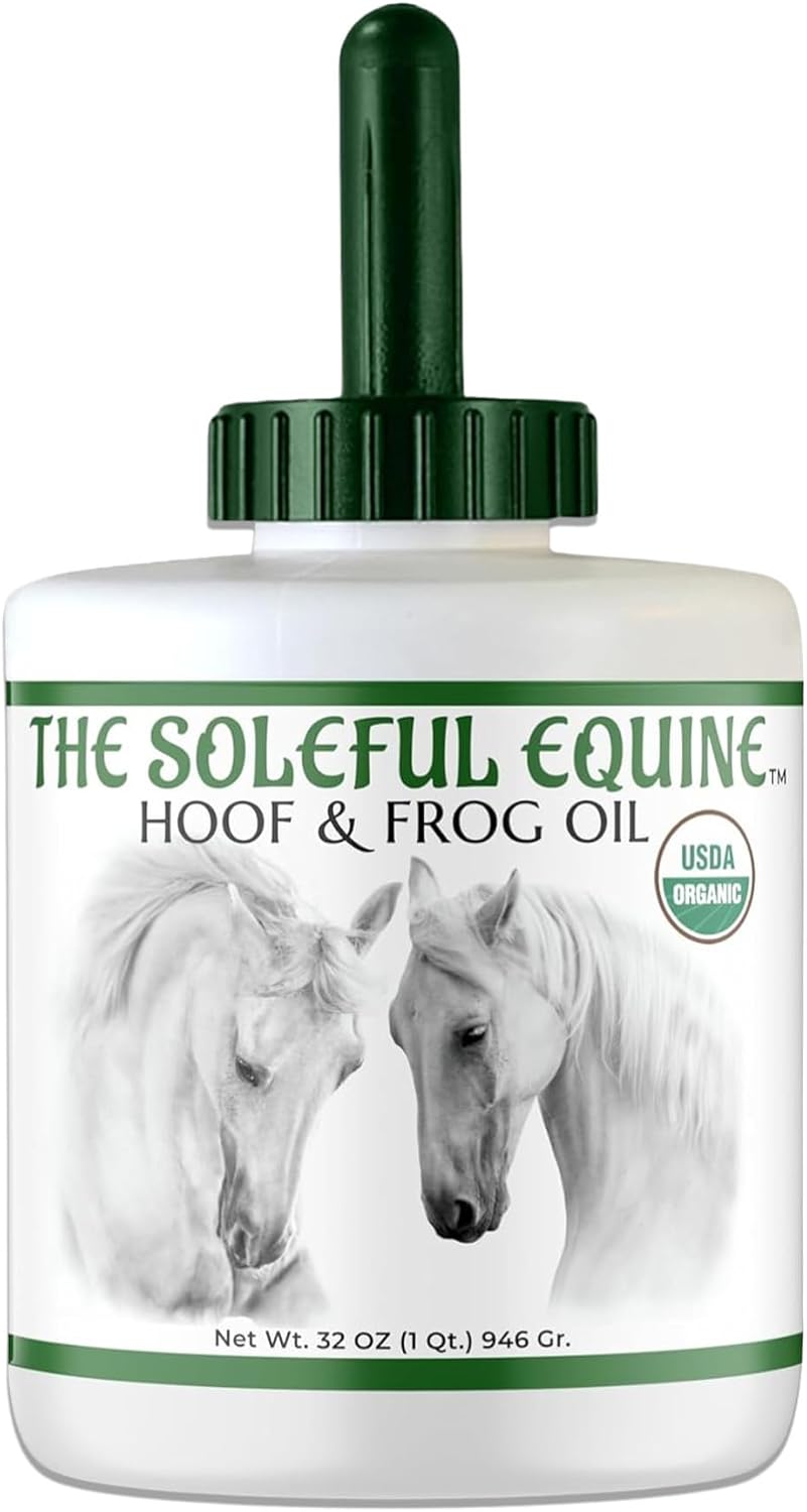Hoof Oil, Horse Hoof White Line, Thrush, Abscesses, Overall Hoof Strength, Growth, Hoof Conditioning Rehydration. Certified Organic – Professionally Designed and Developed