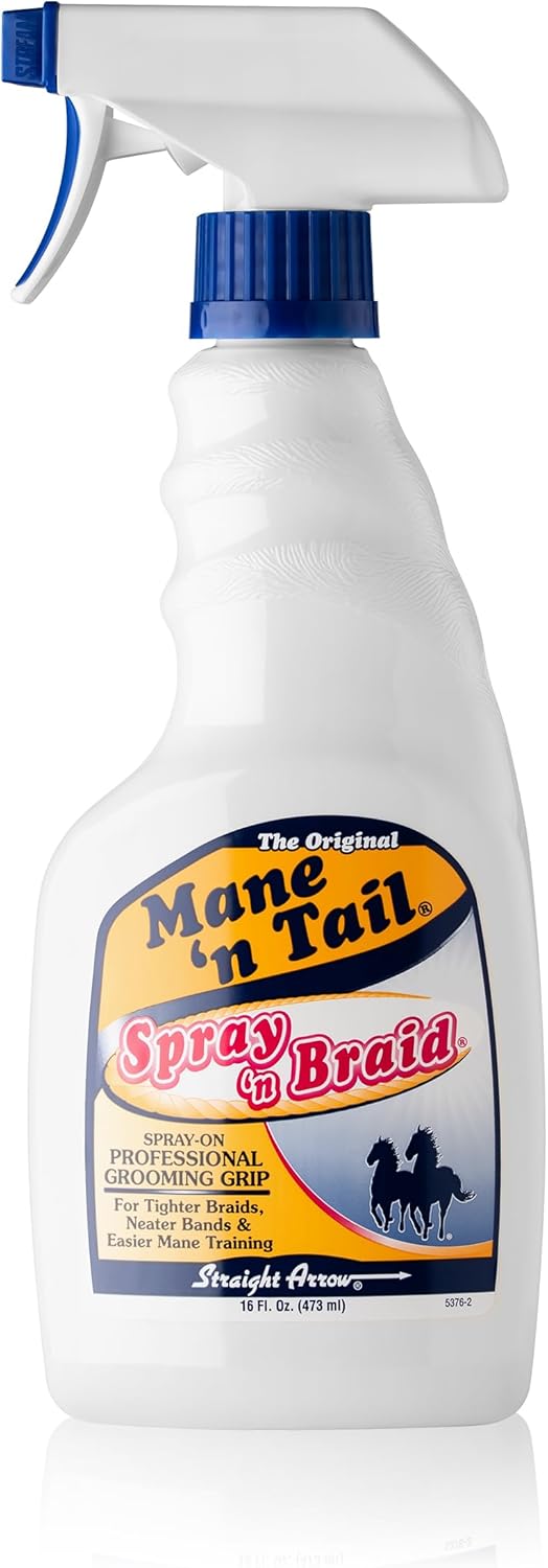 Mane ‘n Tail Spray ‘n Braid Formula for Professional Grooming Grip.