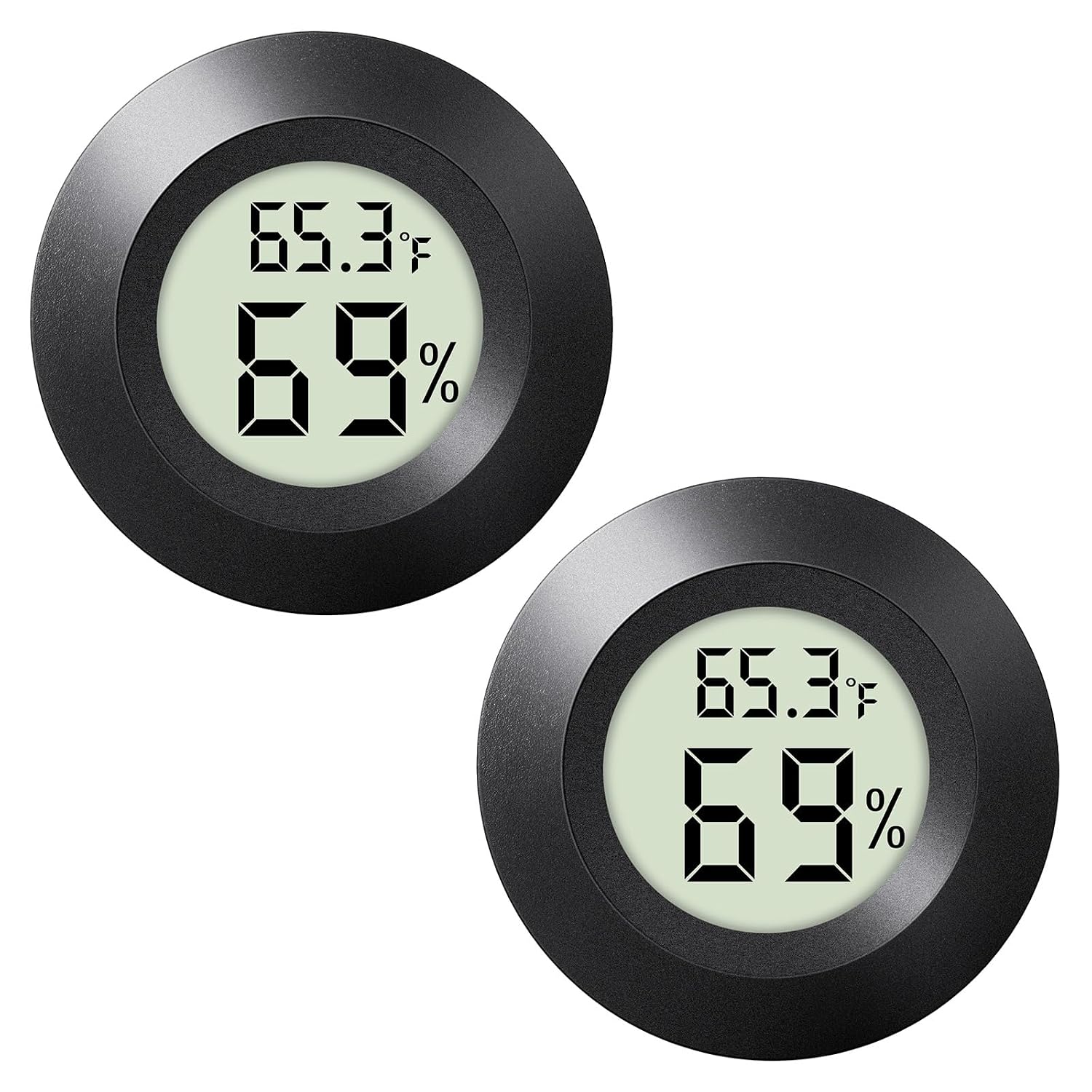 2-Pack Mini Hygrometer Indoor Humidity Meter Digital Thermometer