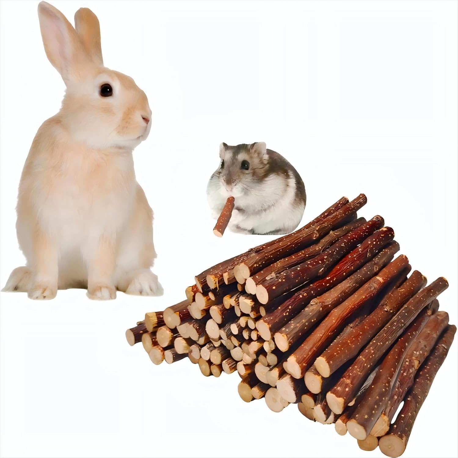 400g Apple Sticks for Rabbits,Chew Sticks for Chinchilla Hamster