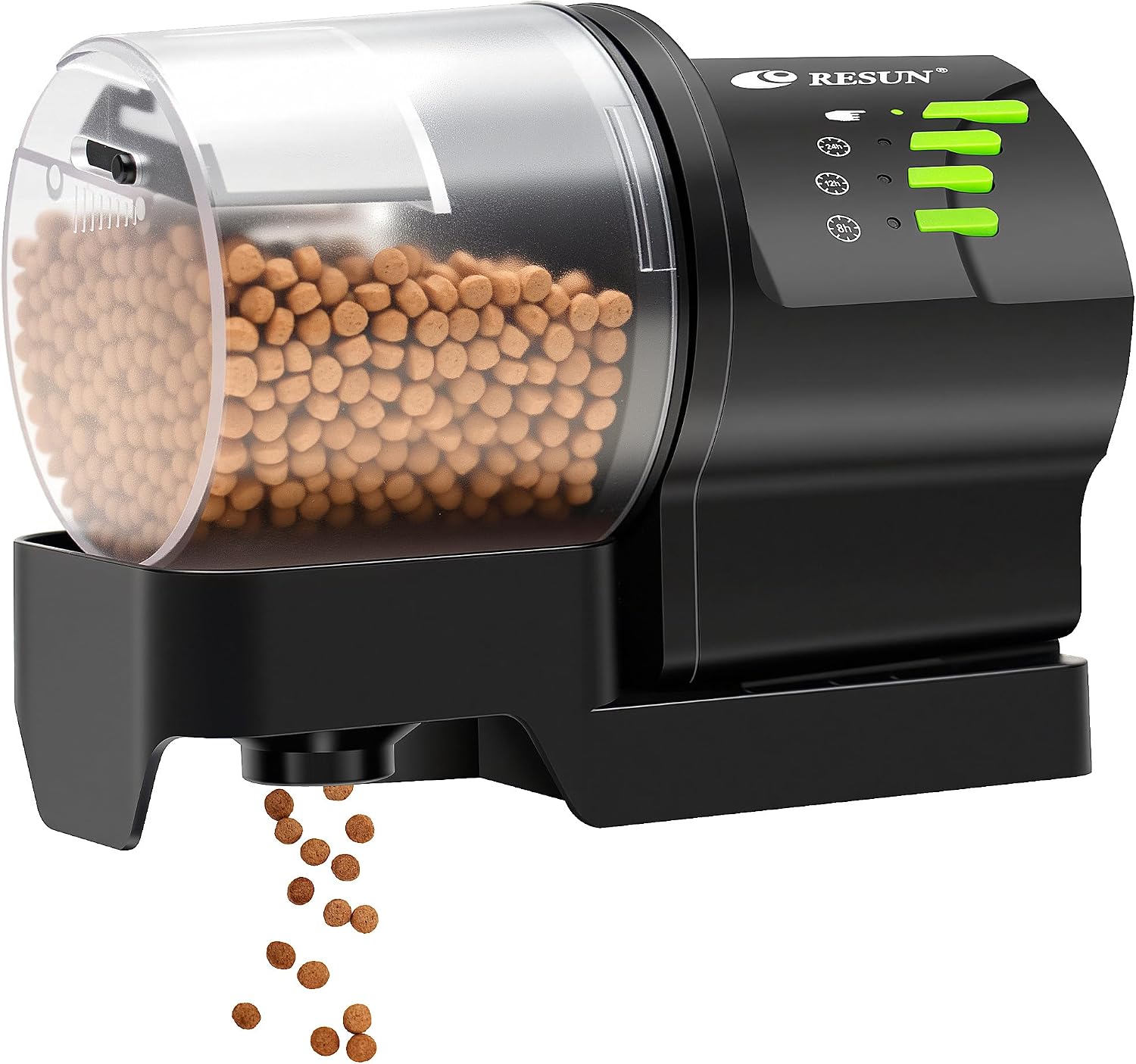 Ycozy Automatic Fish Feeder for Aquarium Auto Food Dispenser with Timer for Small Tank, Aquariums – Battery/Plug-in Powered Feeders for Goldfish/Koi/Turtle, Resun AF2020