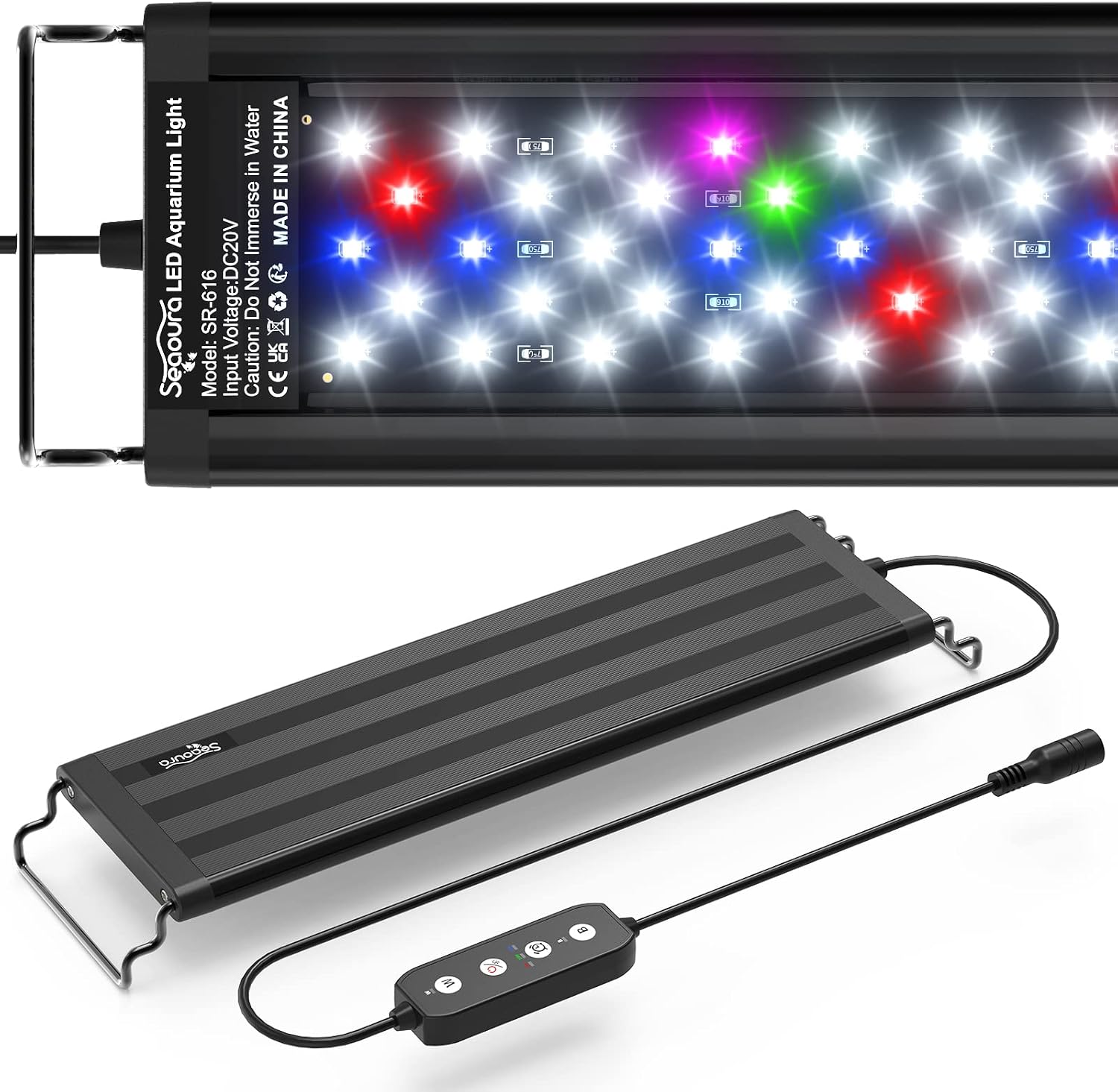 SEAOURA Led Aquarium Light for Plants Growth, Fish Tank Light 12-18 Inch