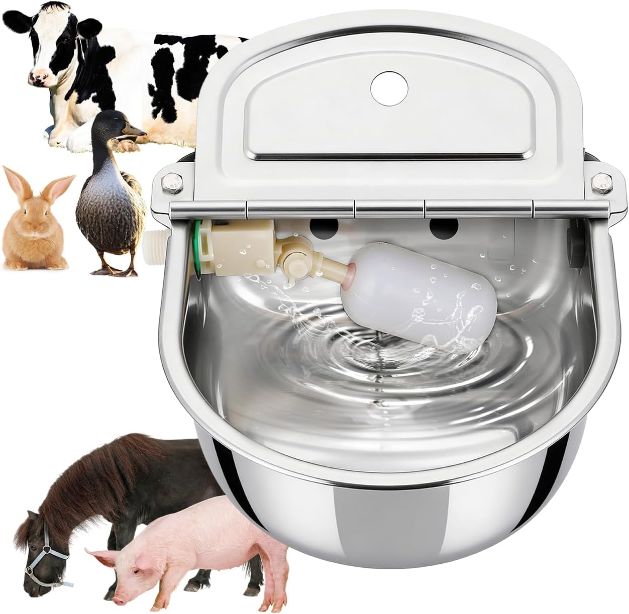 NYXOVA Automatic Animal Drinking Water Bowl Without Drainage Hole