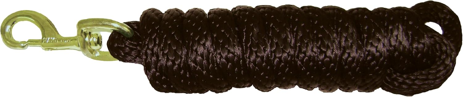 Hamilton 5/8″ x 10′ Poly Horse Lead Rope with Bolt Snap, Brown