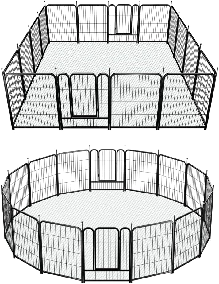 PawGiant Heavy Duty Metal Dog Playpen, 16-Panel, 32-Inch Dog Pen