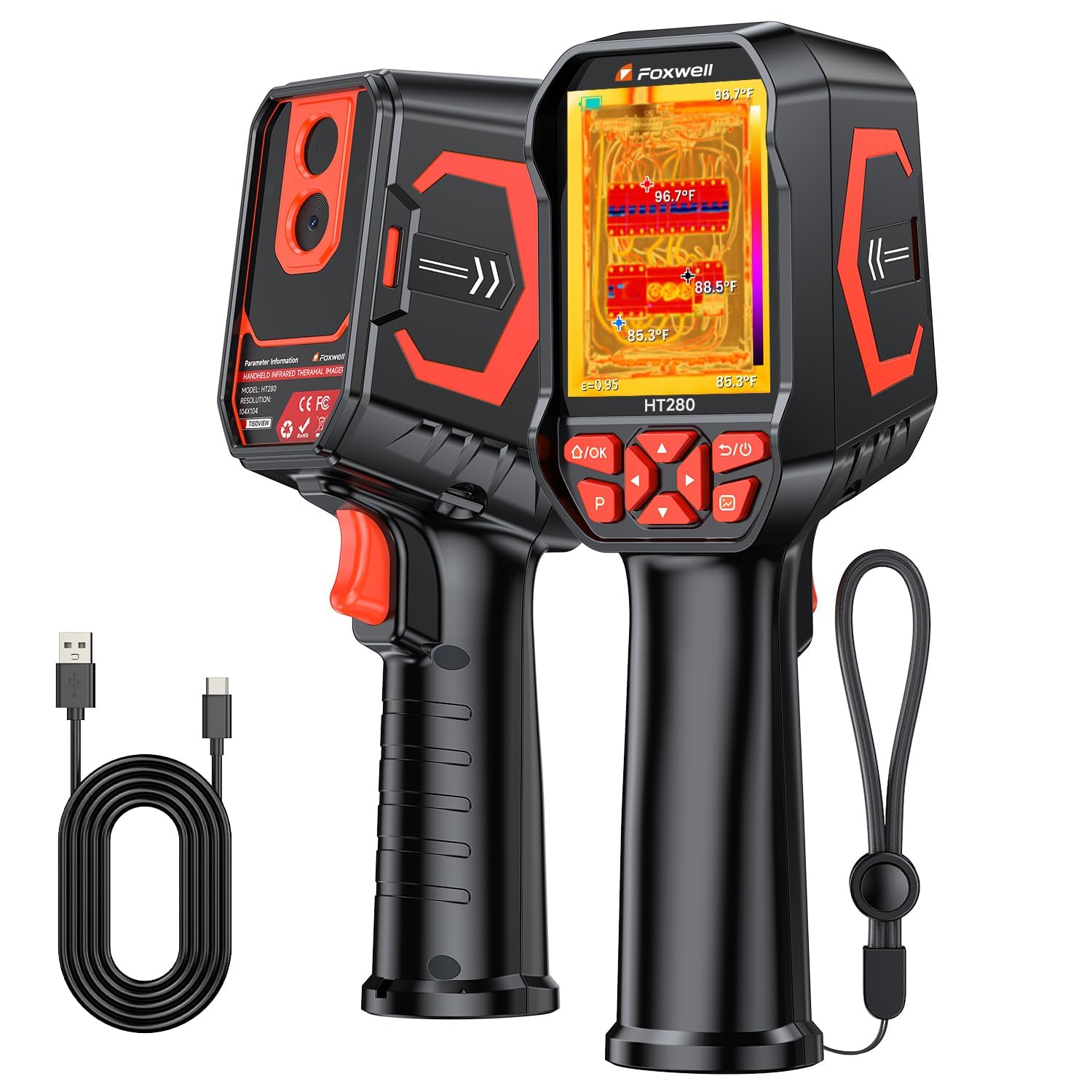 FOXWELL HT280 Thermal Imaging Camera, 320 X 240 2.8″ LCD, 260 x 260 TISR