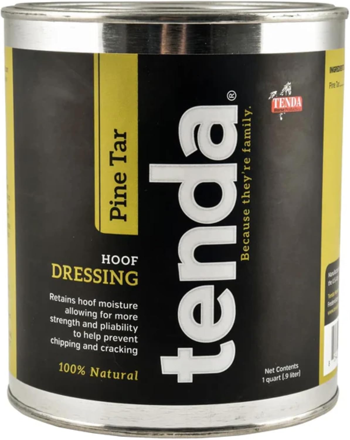 Tenda Pine Tar – Retains Hoof Moisture Allowing for More Strength and Pliability to Help with Chipping and Cracking
