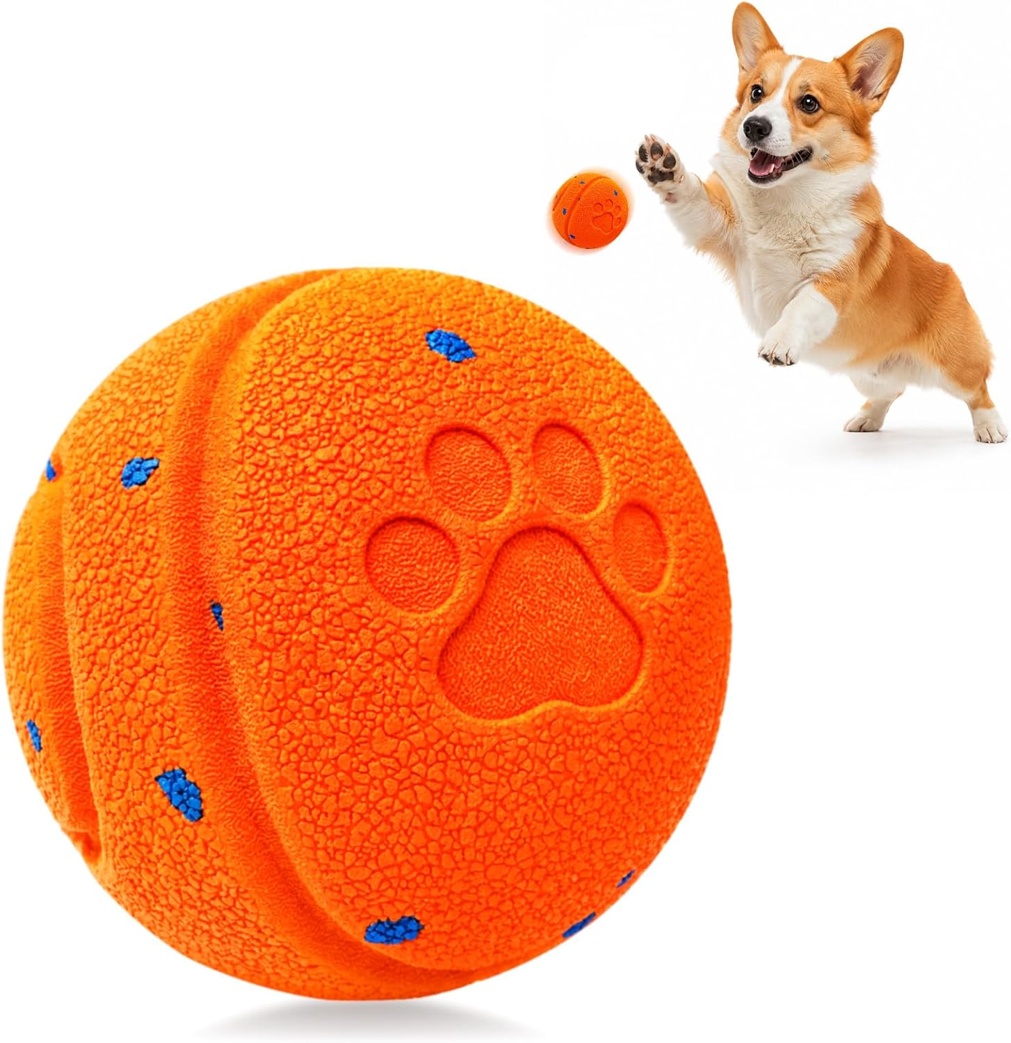 Smart Interactive Dog Toy to Keep Them Busy, Automatic Moving, E-TPU Material, 3 Interactive Modes, IPX7 Waterproof, USB Rechargeable, Active Rolling Ball for Puppy, Medium and Large Dogs