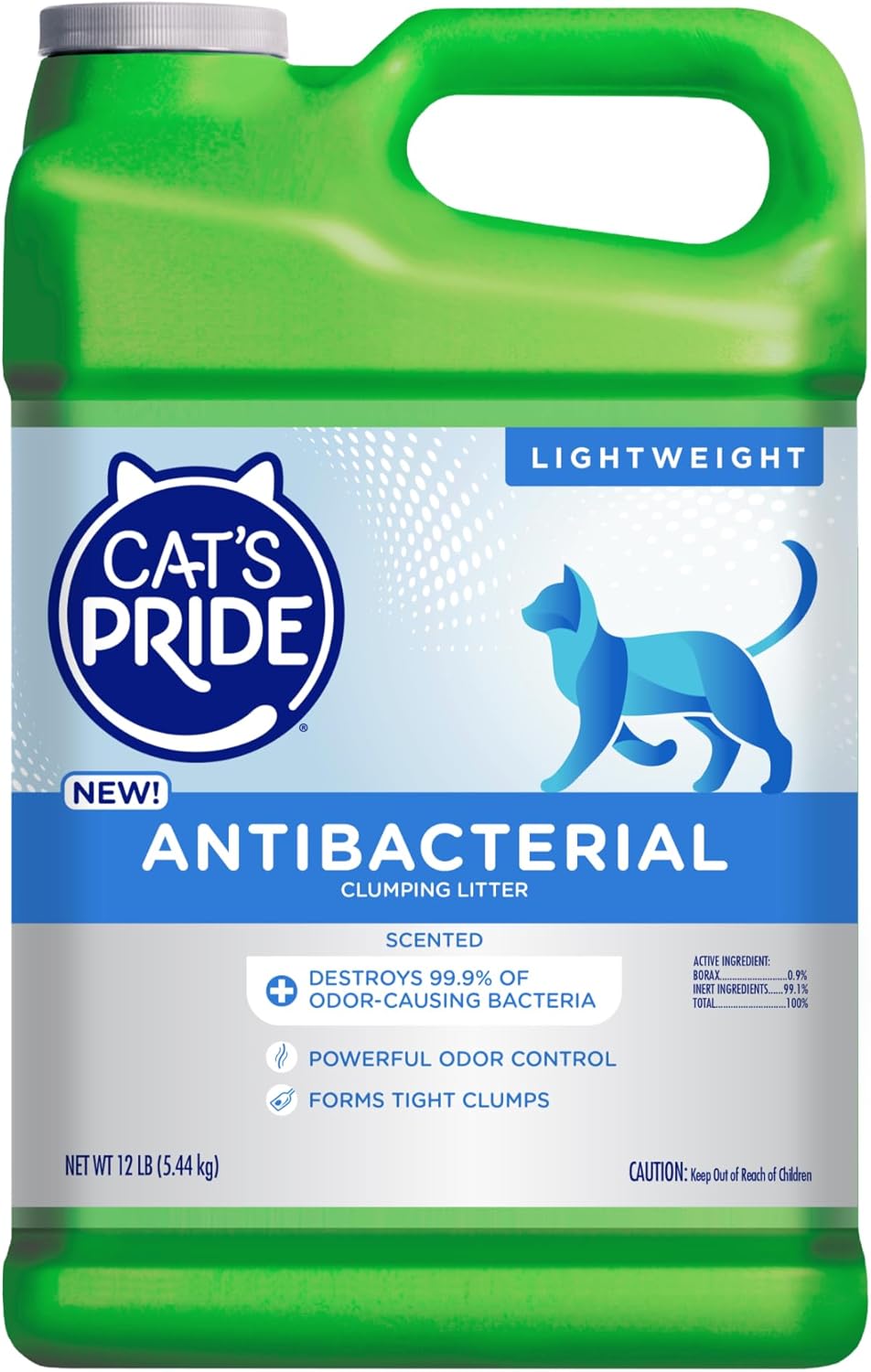 Cat’s Pride Antibacterial Litter, Odor-Eliminating Scented 12lb