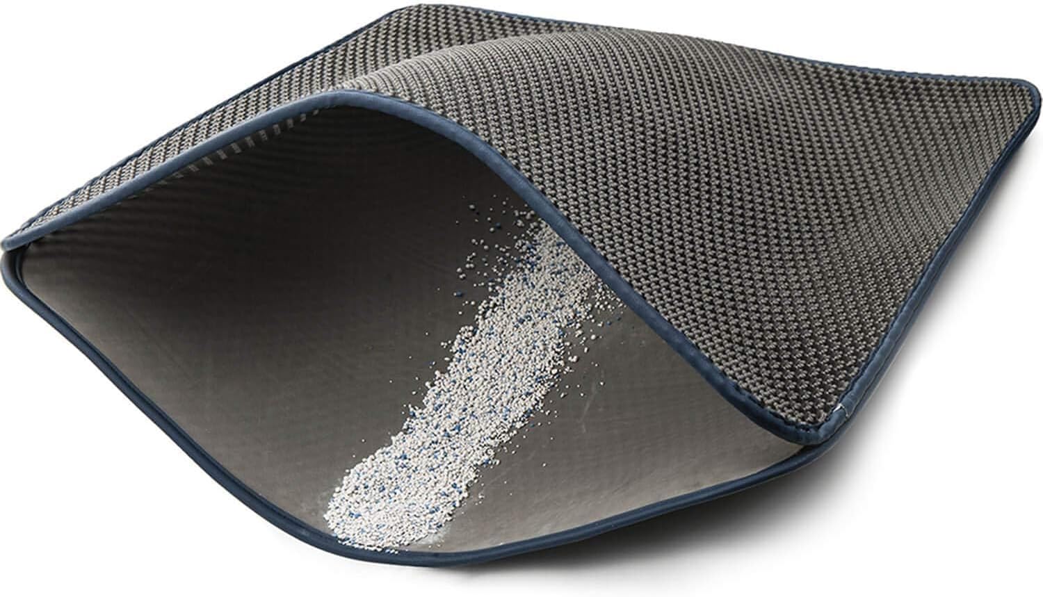WePet Cat Litter Mat, Kitty Litter Trapping Mat, Honeycomb Double Layer Mats, No Phthalate, Urine Waterproof, Easy Clean, Scatter Control, Catcher Litter Tray Box Rug Carpet