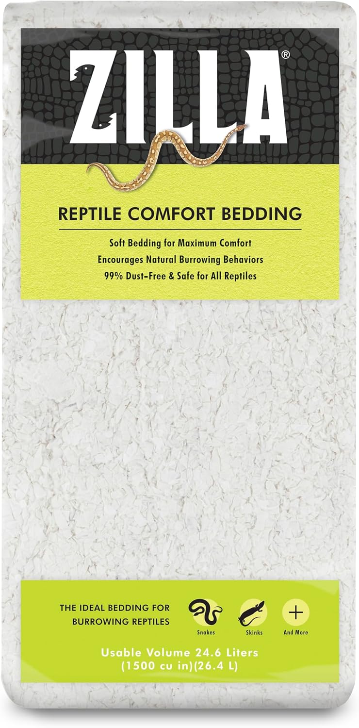 Zilla Reptile Comfort Bedding, Paper Bedding for Snakes, 24.6 Liters
