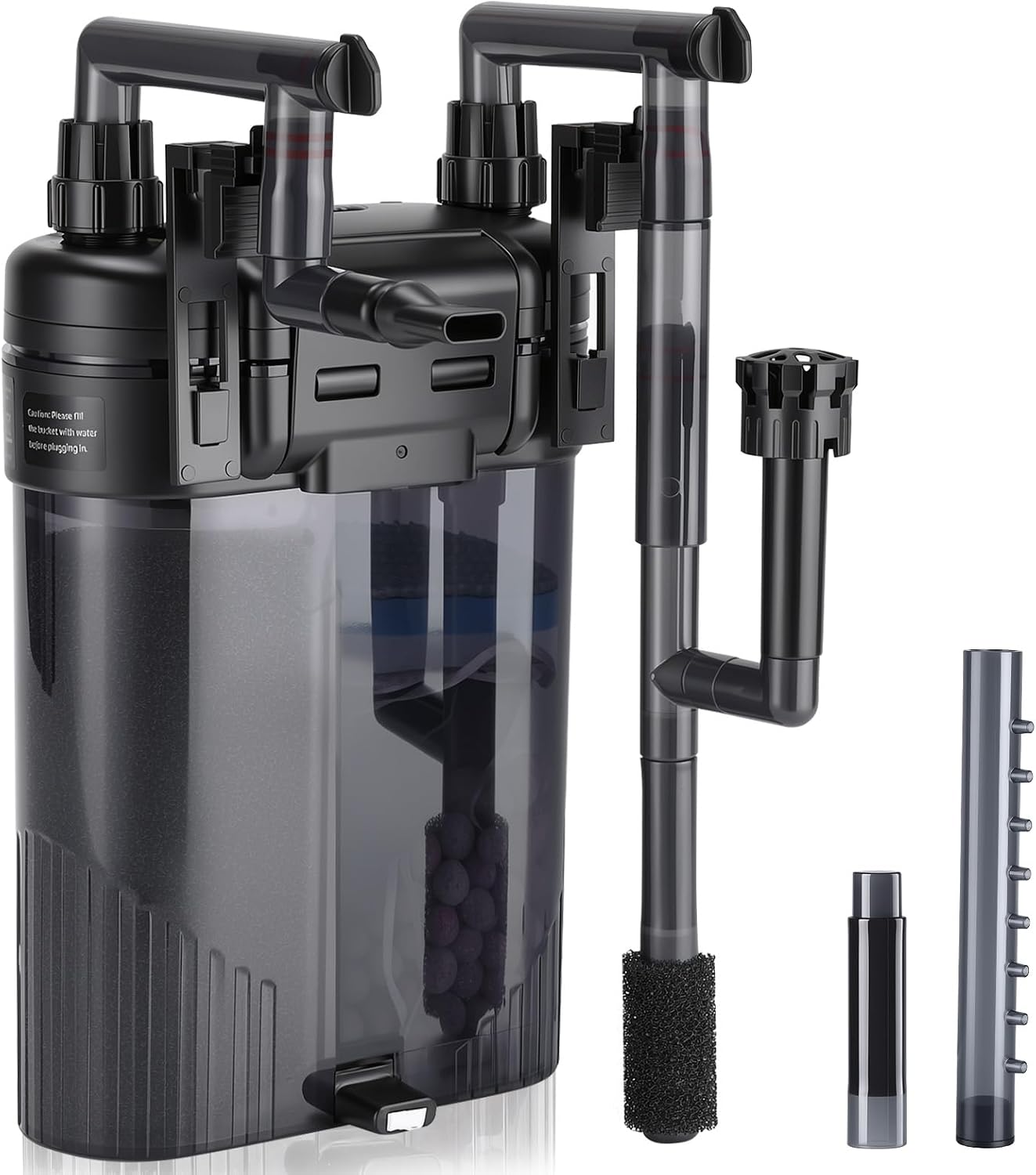 hygger Hang-On-Back Aquarium Canister Filter, with 4-Stage Filtration