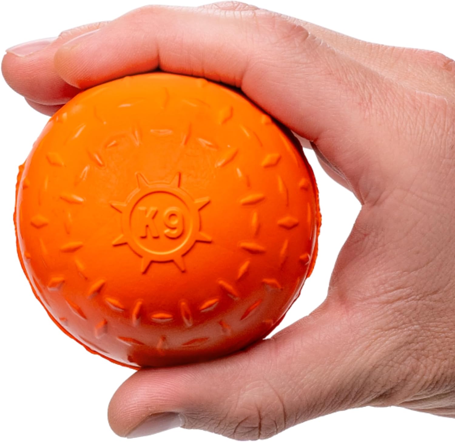 Monster K9 Indestructible Dog Ball Durable Dog Toy for Aggressive Chewers – Safe, Non-Toxic Natural Rubber – Chew & Fetch – Heavy Duty – USA Made – 2.8” Solid (Tennis Ball Size)