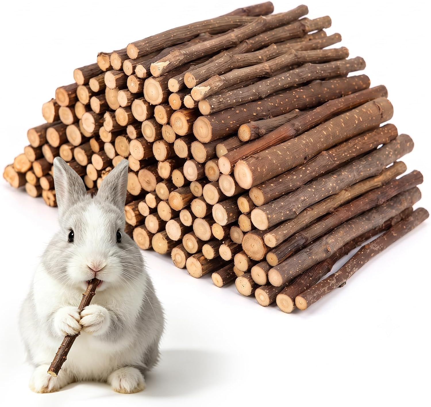 1lb Natural Apple Sticks for Small Animals, Organic Apple Branch