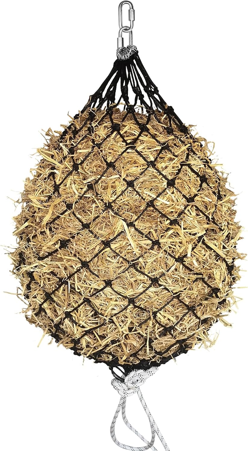 36 Inch Slow Feed PE Hay Net for Horses with Steel Quick Links