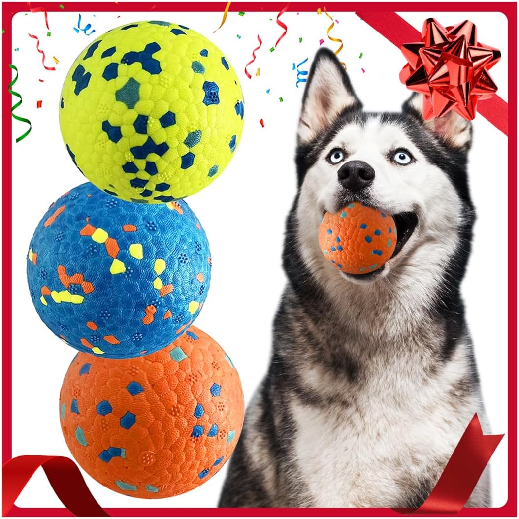 Mankoda Dog Balls, 3″ Indestructible Tennis Balls for Aggressive Chewers