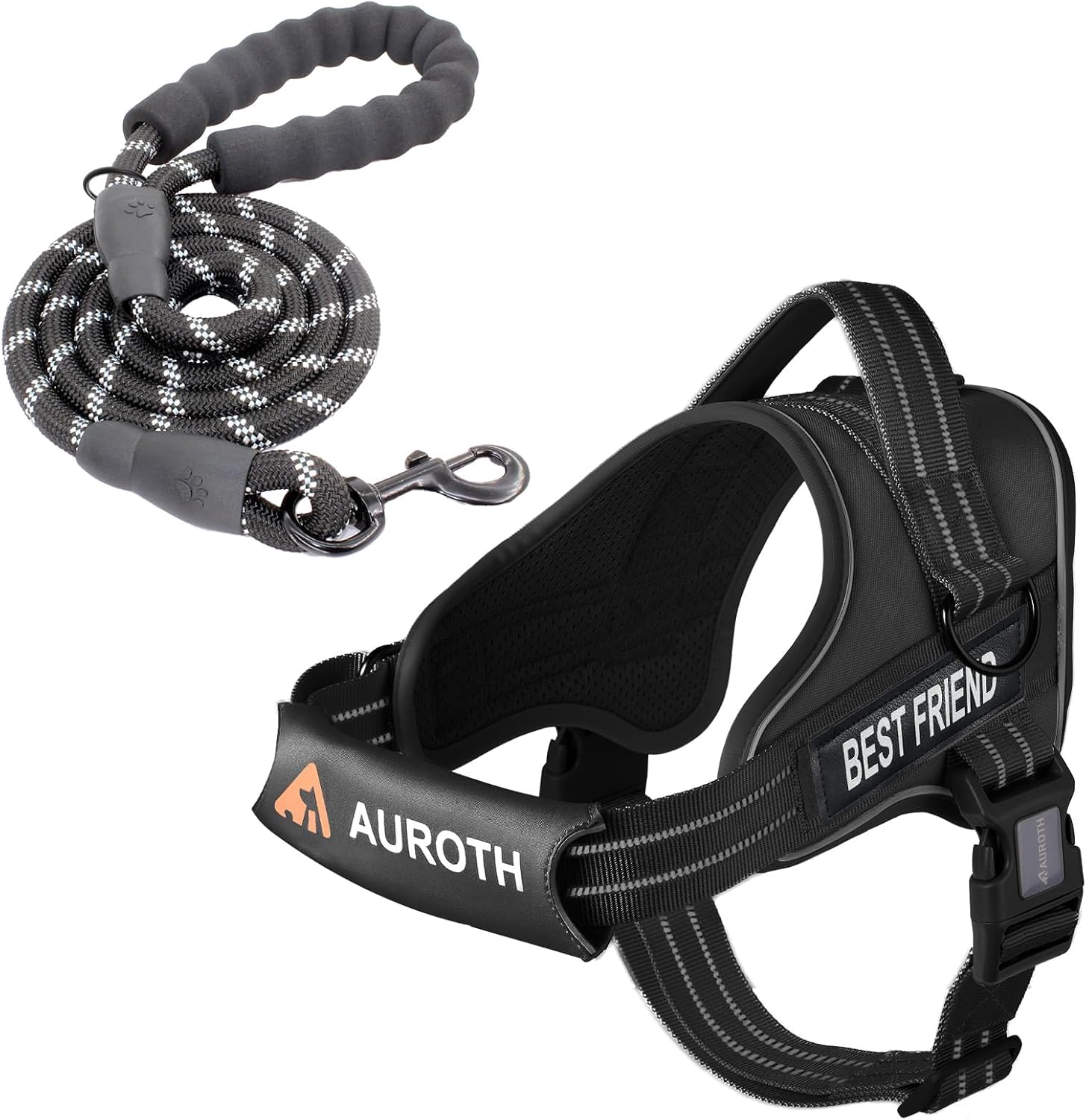 AUROTH Dog Harness for Large Dogs No Pull Tactical Harness and Leash Set