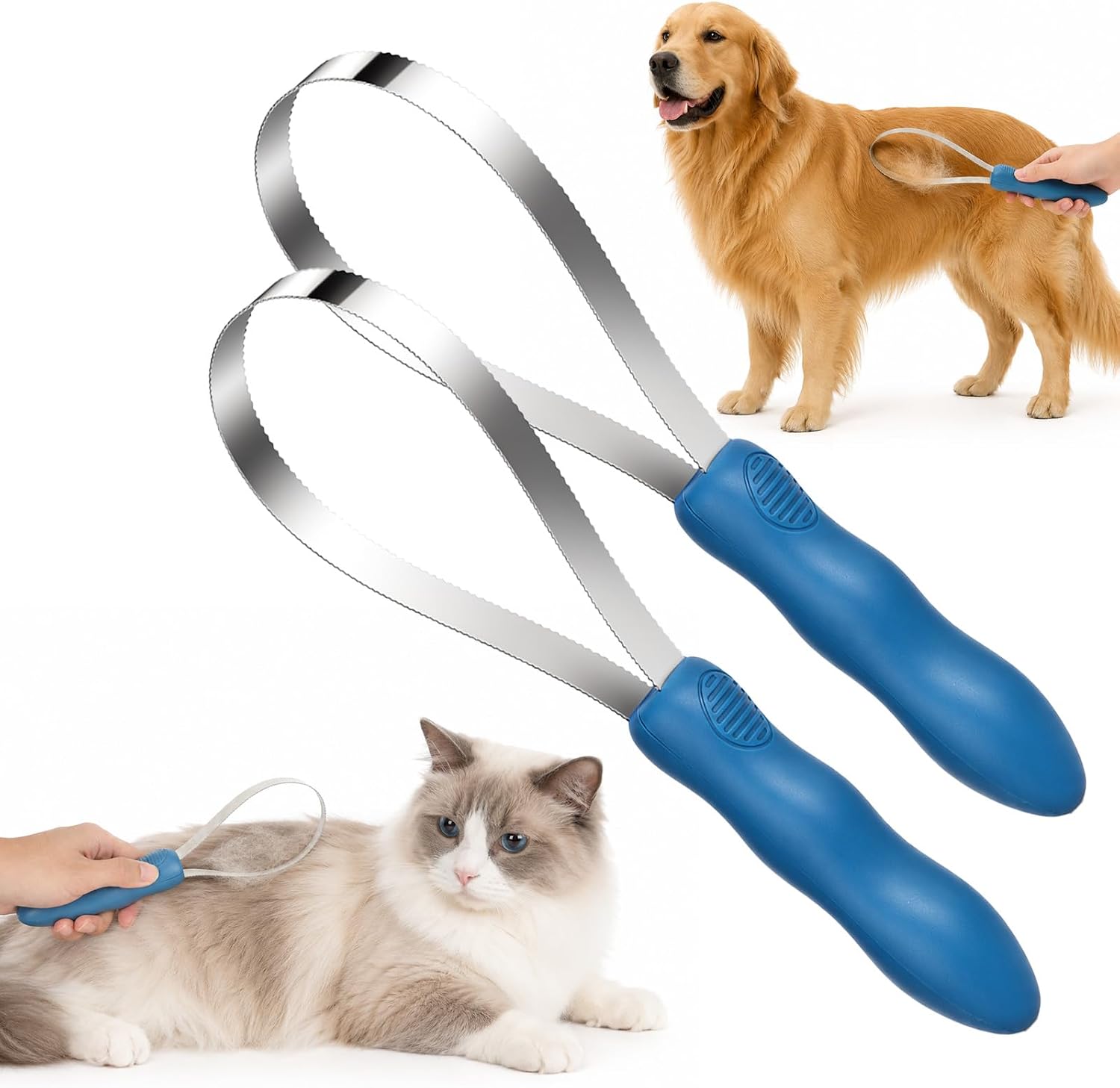 Dual-Sided Shedding Blade, Pet Hair Brush Grooming Tool for Horse