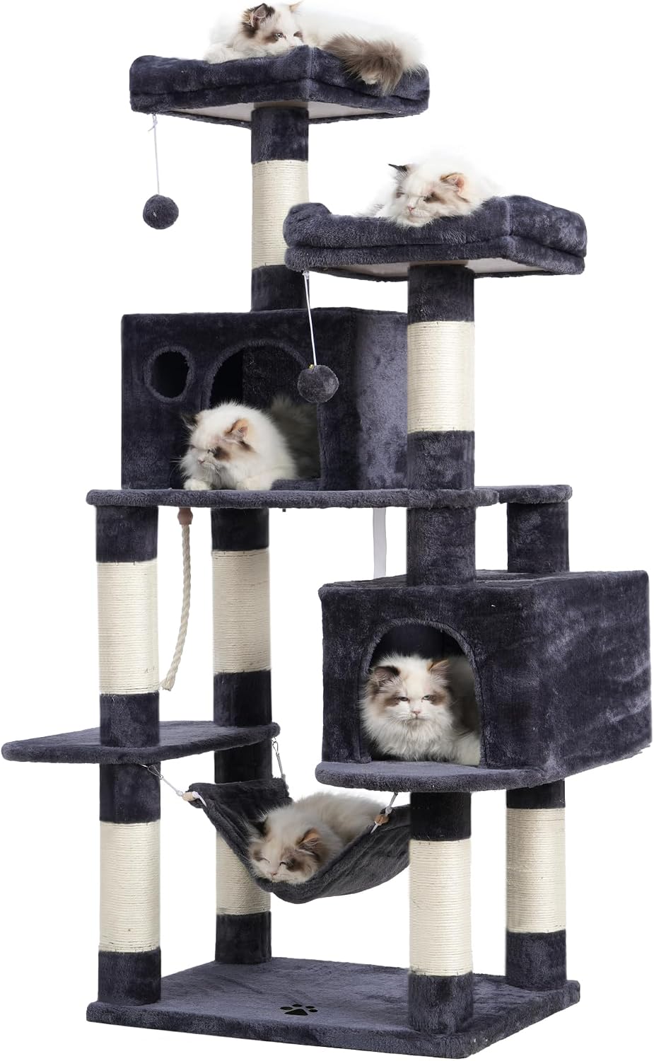 Hey-brother Cat Tree Tower with Sisal Scratching Posts, Big Condo, MPJ020G