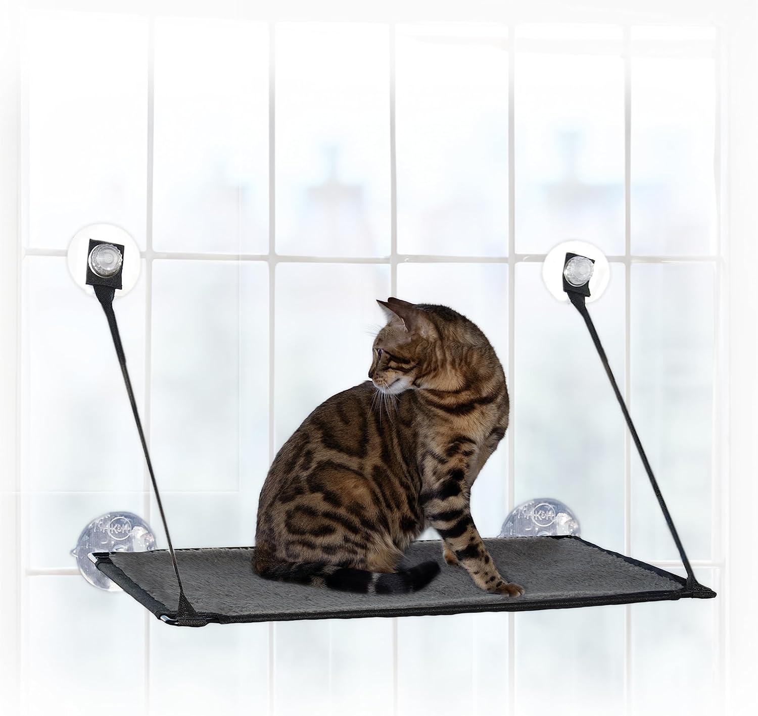 K&H Cat Window Perch, EZ Mount Kitty Sill – Fits 27in Wx23in H Glass Spaces