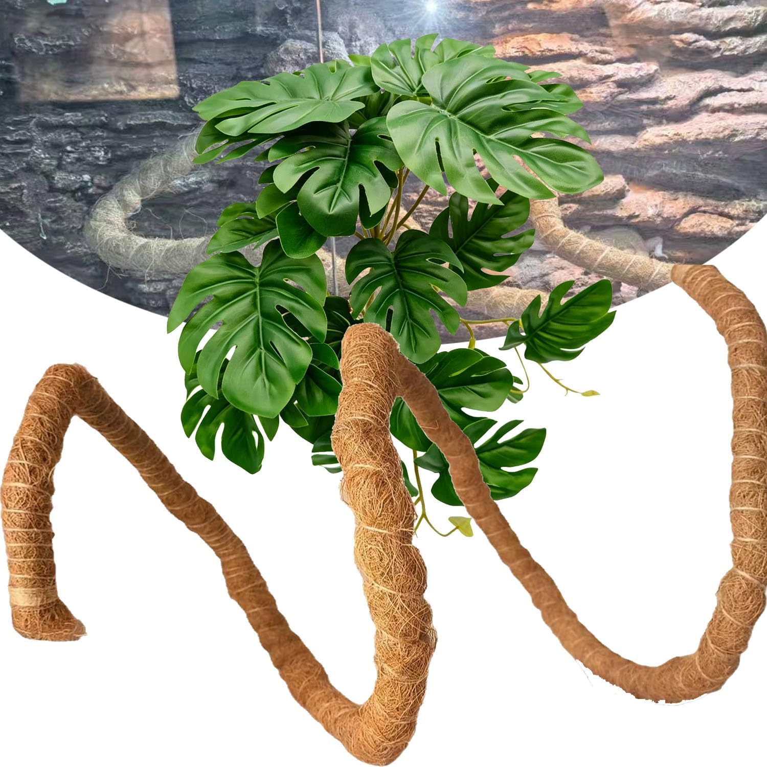 Natural Reptile Vine,Fake Plants for Terrarium,Tank Accessories