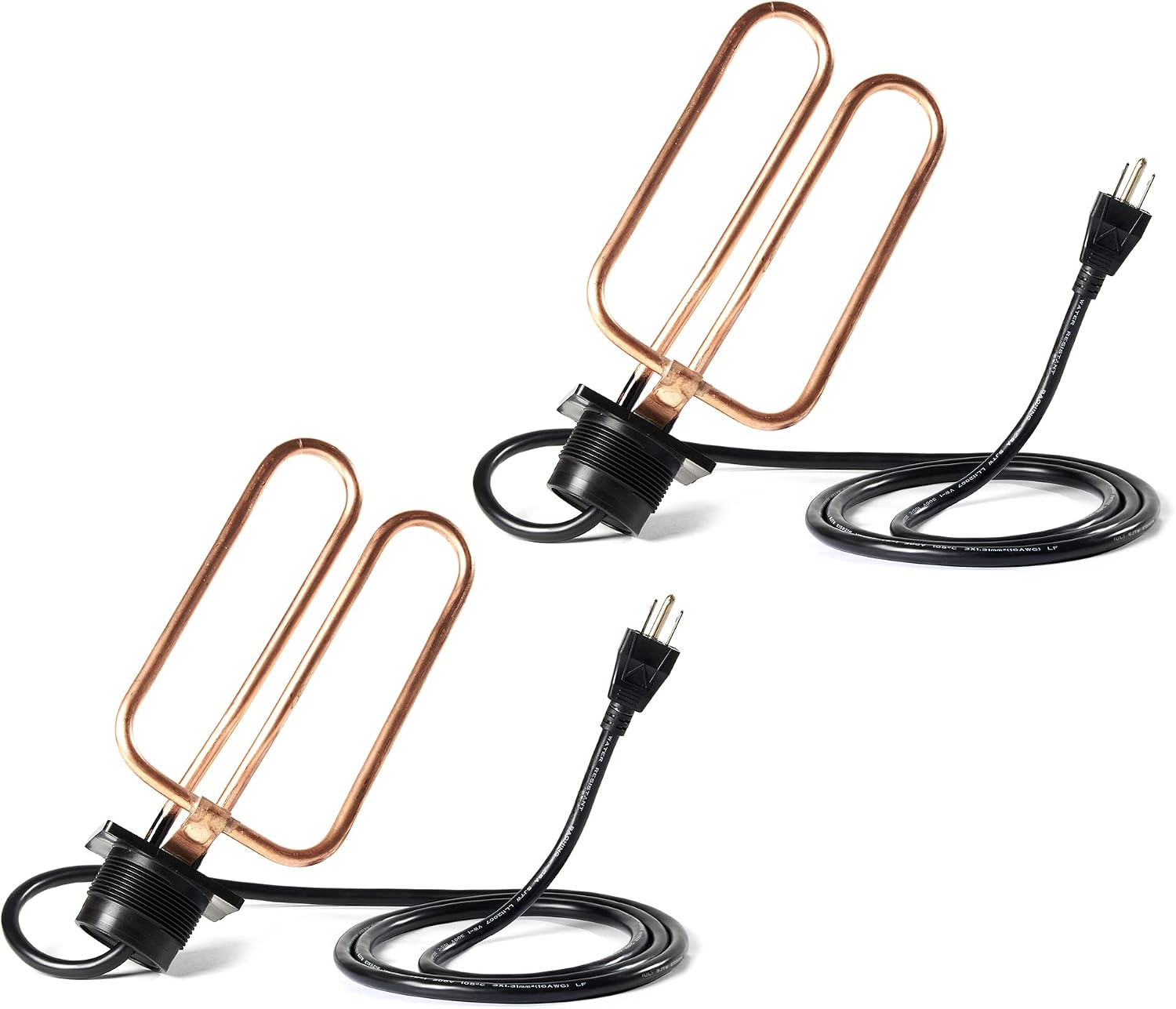 Farm Innovators DPH-15 Outdoor Water Tank Heaters Livestock Stock Tank Drain Plug Water De-Icer Designed for Rubbermaid Tanks, 2 Pack