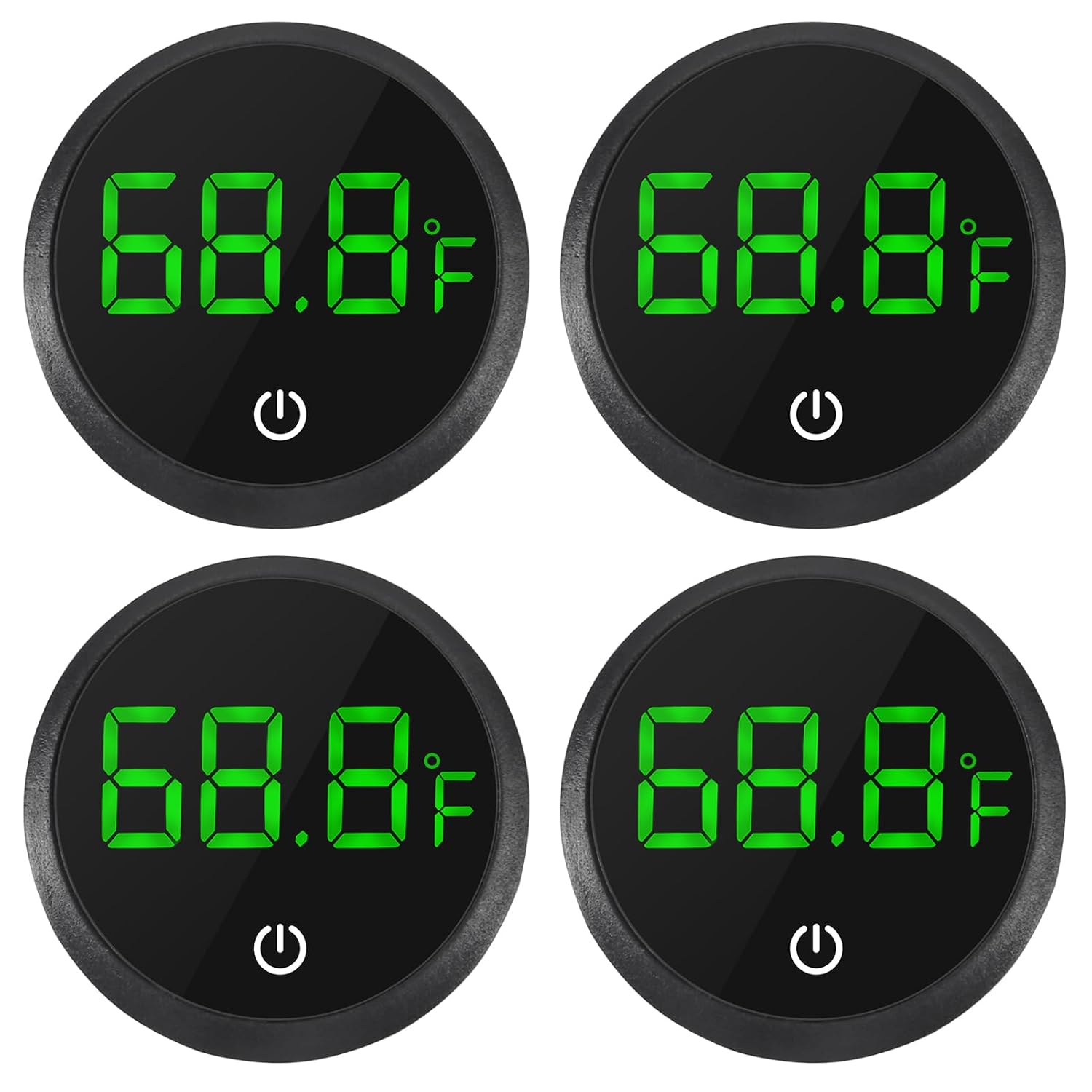 ACEIRMC 4pcs Fish Tank Digital Thermometer Accurate LED Display to ±0.9°F Tank Thermometer Aquarium Temperature Measurement Suitable for Fish, Axolotl, Turtle or Aquatic