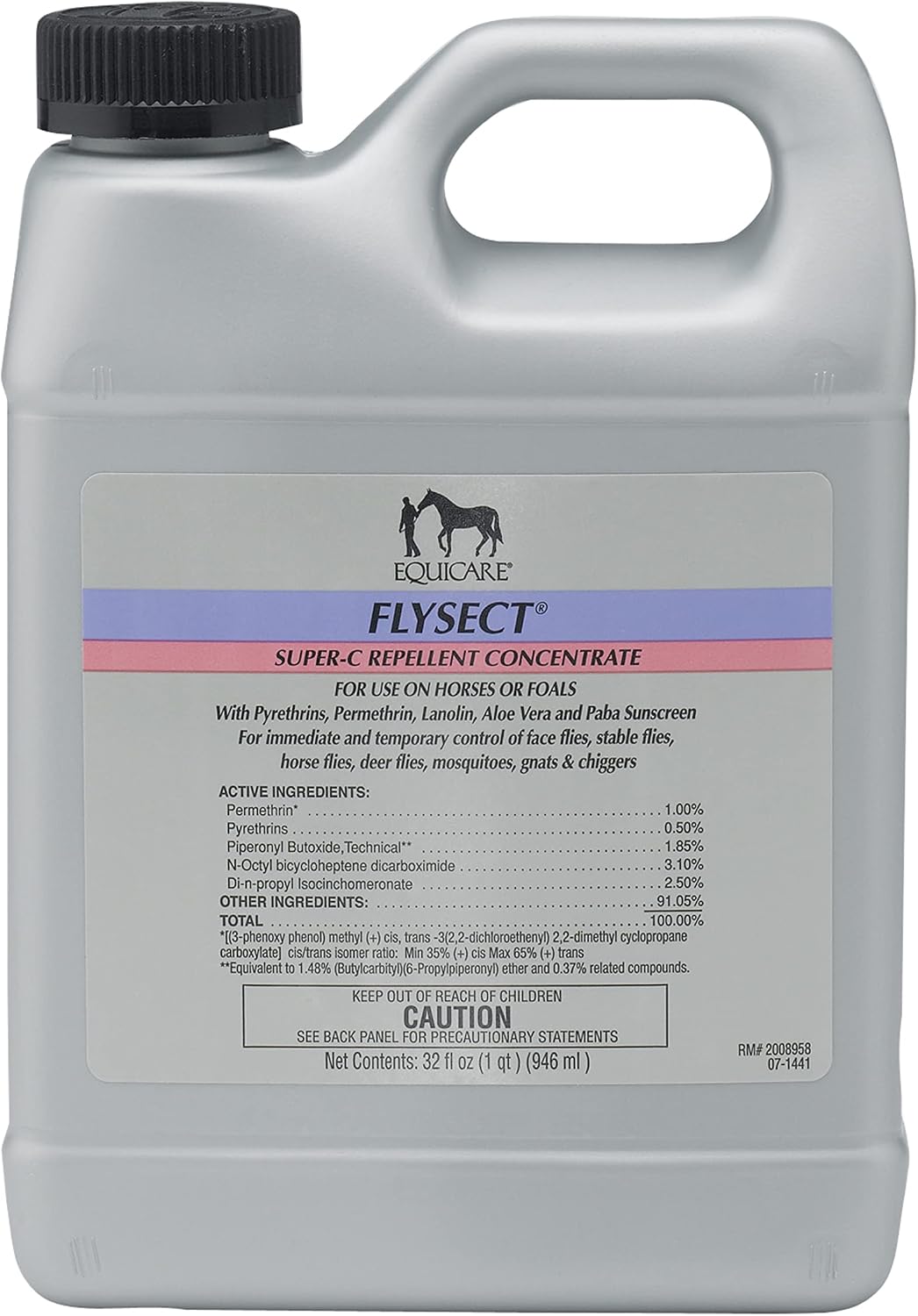 Equicare Flysect Super-C Fly Control Concentrate for Horses, 32 oz