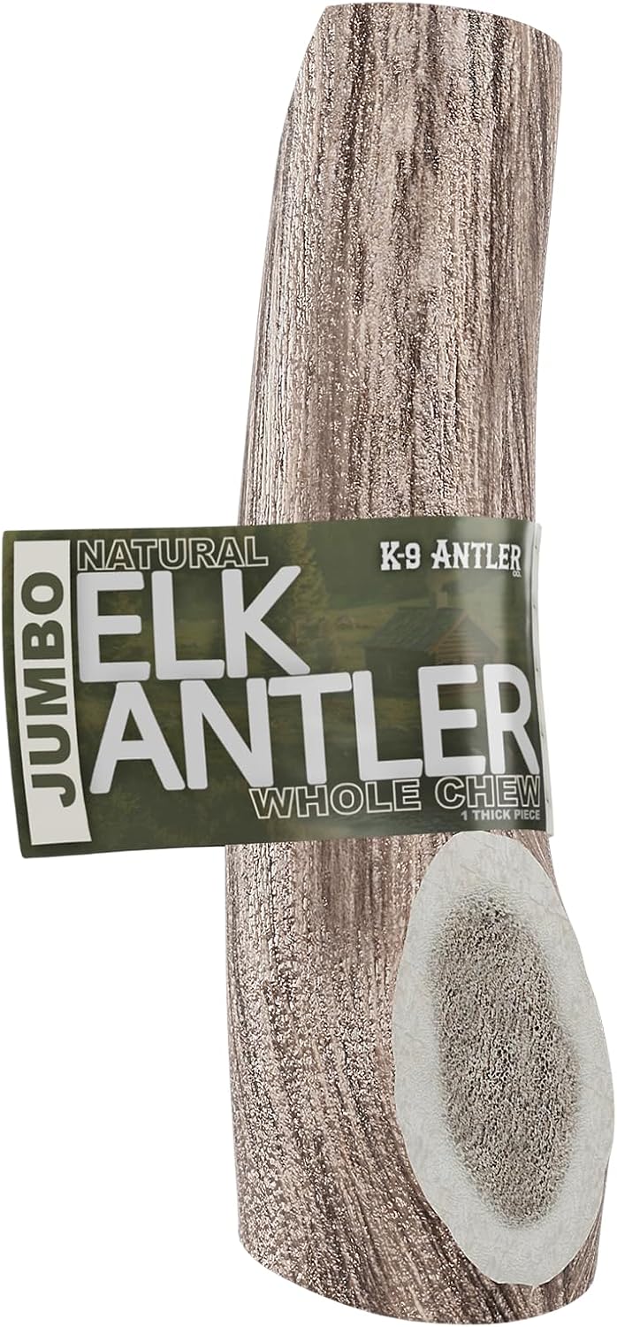 Elk Antlers for Dogs – Jumbo Whole Natural Chew (Ideal for 60+ lb Dogs)