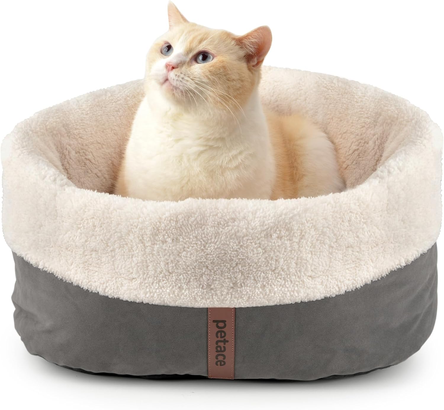 Cat Bed with Pet Pad, 17.7″×13.7″, Gray