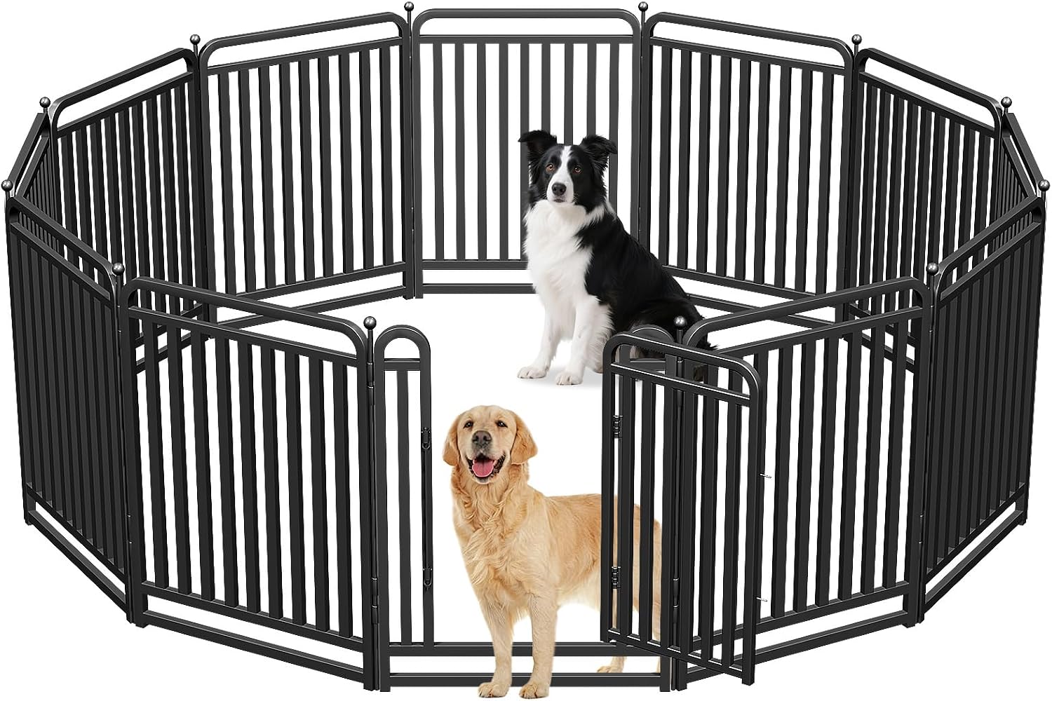 Heavy Duty Tube Dog Playpens,Dog playpen Outdoor for Large Dogs,Puppy Play Pen for Indoors,40″ H 12 Panels