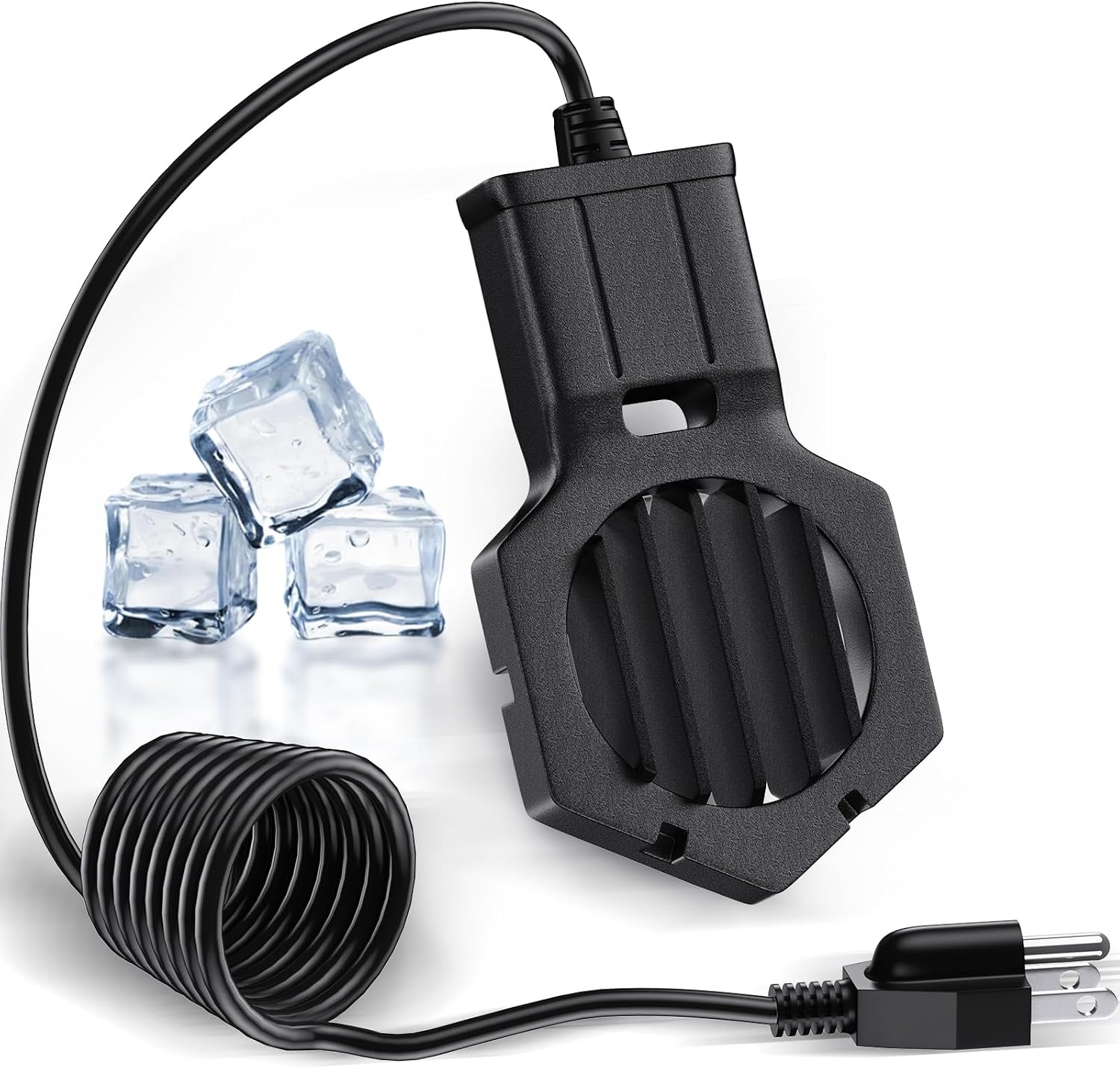 500W Pond Heater Submergible De-icer Cast Aluminum Chicken Water Heater,Stock Tank Heater for Livestock/Horse/Fish/Bird Bath Winter Outdoor, 10ft (500W)