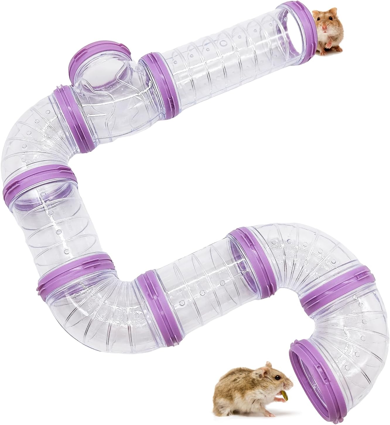 8pcs DIY Hamster Tunnel Tubes Toys for Dwarf Hamsters Gerbils Young Mice