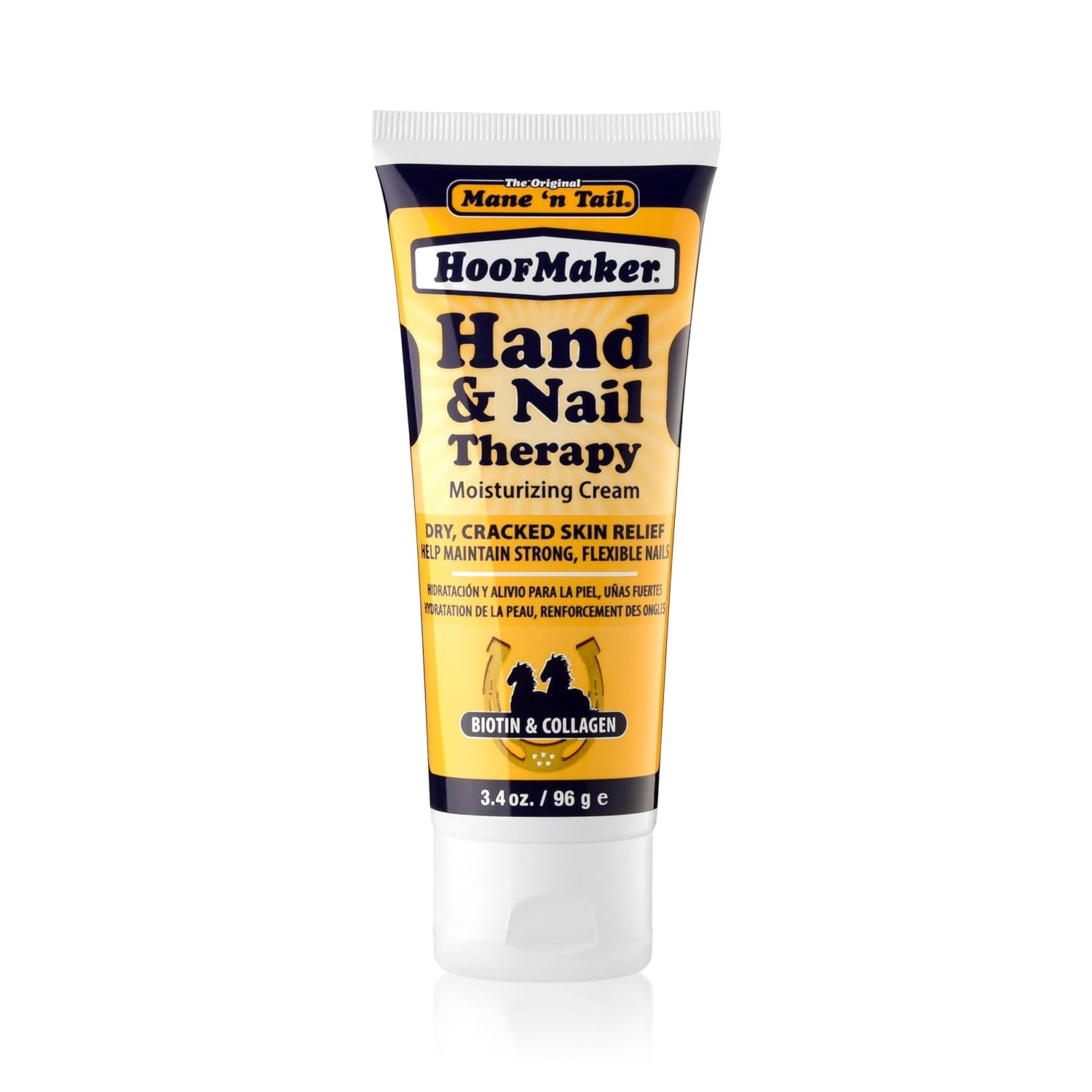 Mane ‘n Tail Hoofmaker Hand & Nail Therapy 3.4 oz with biotin, Collagen, and Allantoin That Strengthen and Soften Skin Contains shea Butter & Fragrance Free