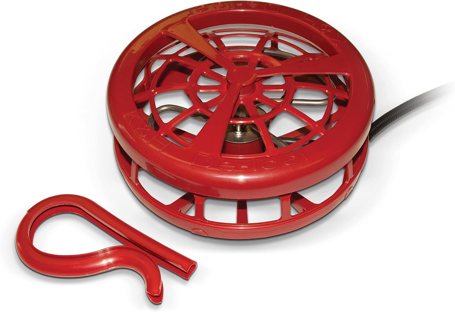 K&H Stock Tank Deicer, Pond Heater, 250W, Safety Listed, Red
