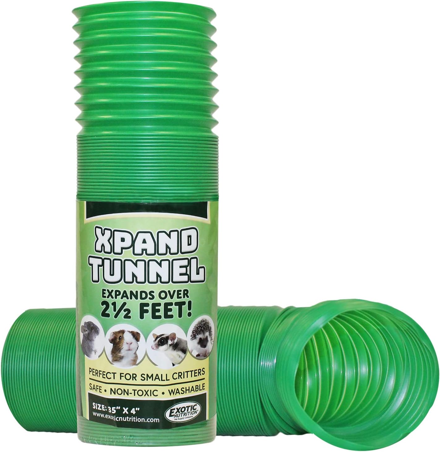 Xpand Tunnel – Durable Expandable Hideaway Play Tube – for Sugar Gliders, Hedgehogs, Rats, Gerbils, Hamsters, Degus, Small Guinea Pigs & Similar Sized Pets