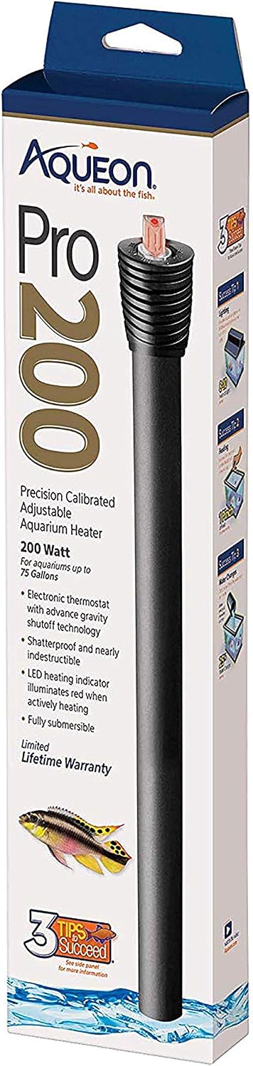 Aqueon Pro 200 Submersible Fish Tank Heater, 200 Watts