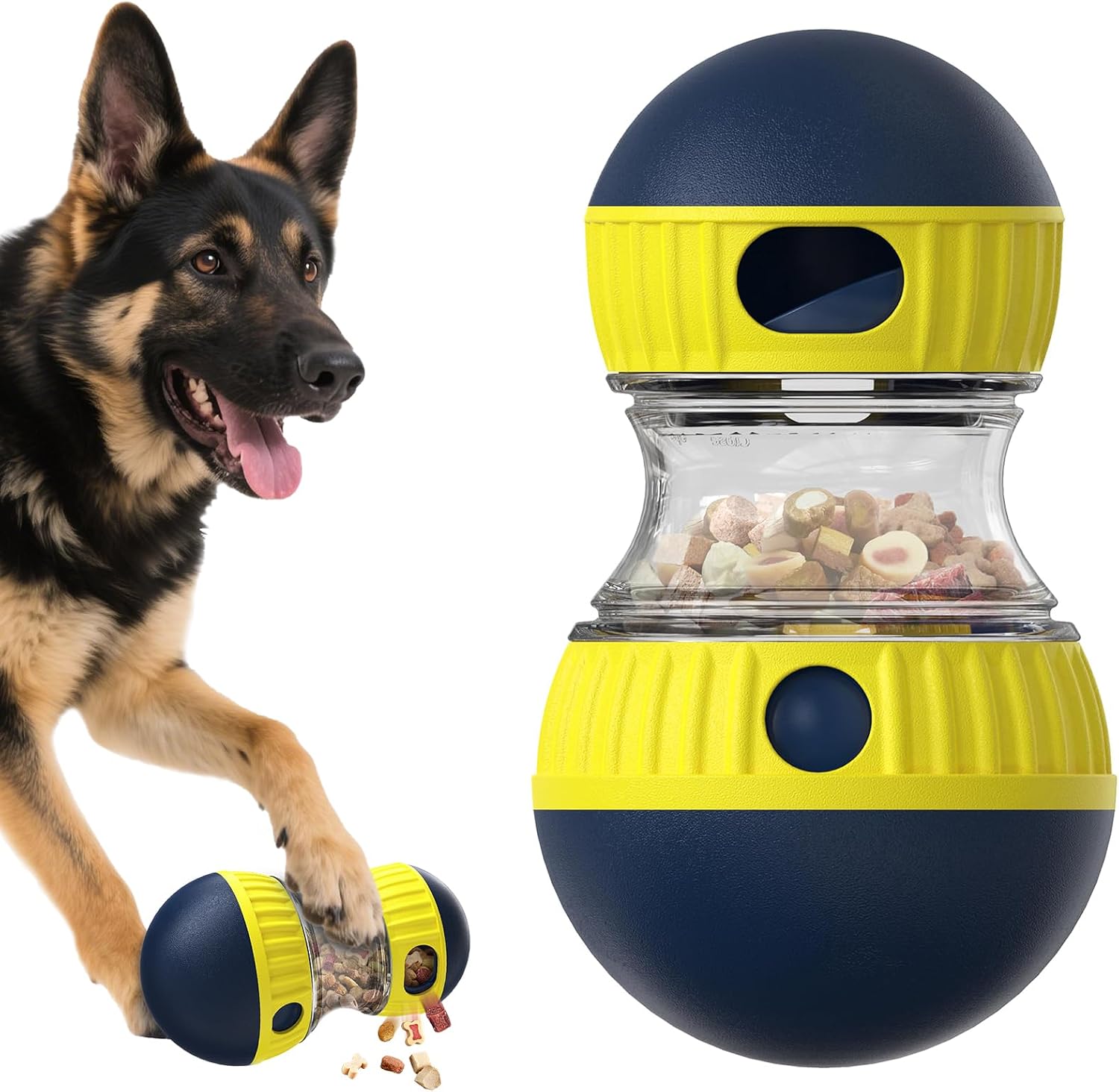 TLKNG Dog Enrichment Toy, Treat Dispenser Ball for Medium/Large Dogs