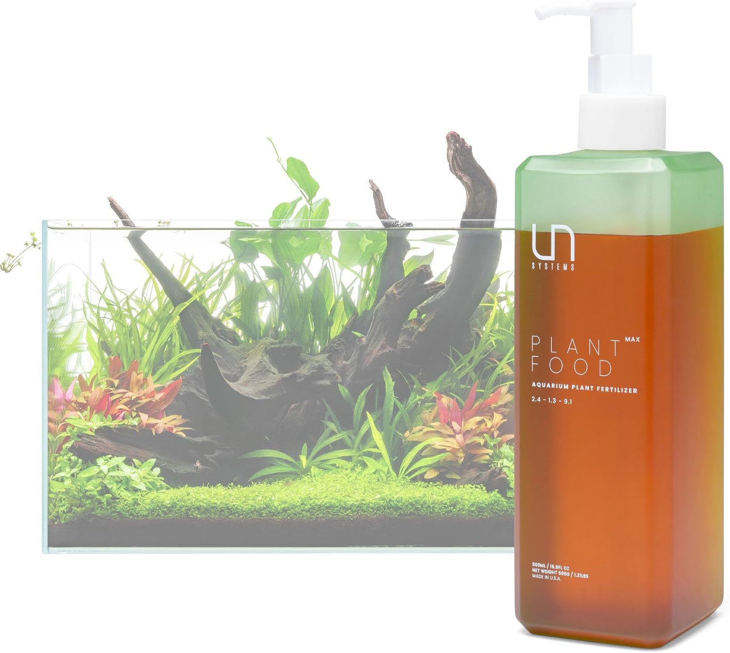 Ultum Nature Systems Plant Food – Live Aquarium Plant Fertilizer for Fish Tanks – Provides Essential Macro and Micronutrients for Aquatic Plants (500ML, MAX)