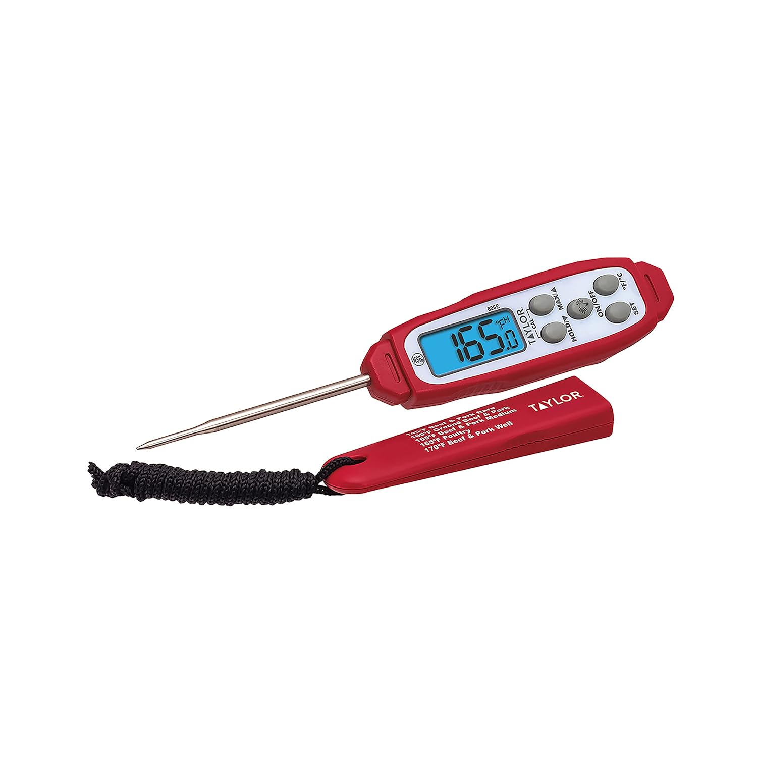Taylor Digital Instant Read Waterproof Meat Thermometer with Backlight