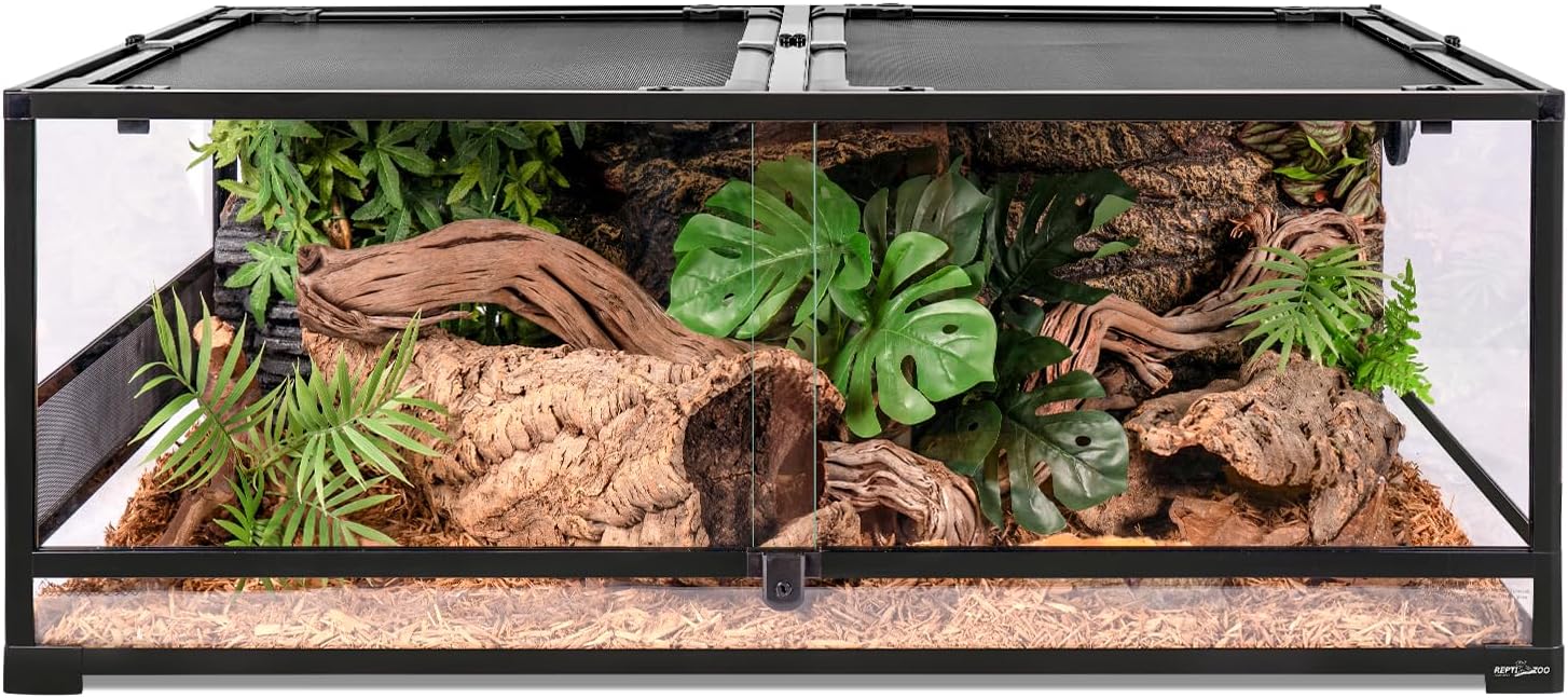 48”x24”x18” Glass Reptile Terrarium, Front Opening Reptile Enclosure 85
