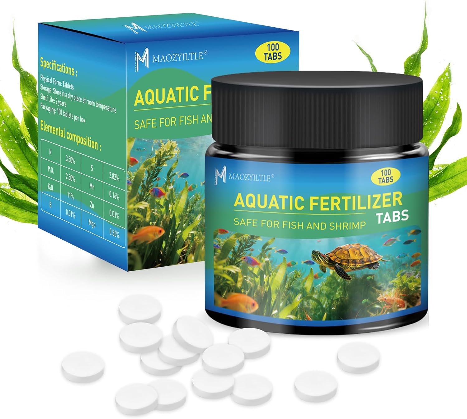 Root Tabs, Aquarium Plant Fertilizer, Aquarium Water Care Tabs, 100 Tabs Aquarium Plant Food Safe for Fish and Shrimp, Aquatic Plant Fertilizer for Planted Aquarium Substrate (100)