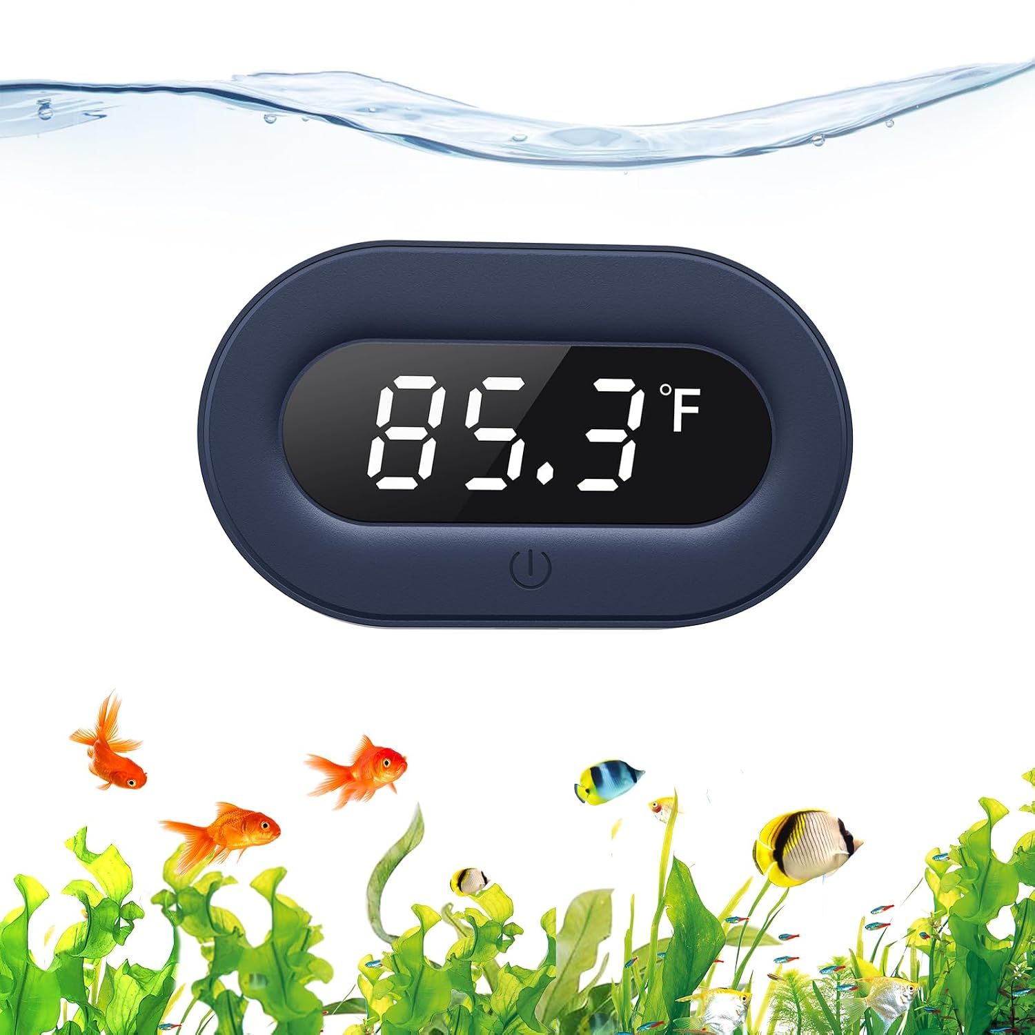 PAIZOO LED Digital Fish Tank Thermometer Stick on Highly Accurate ±0.9℉