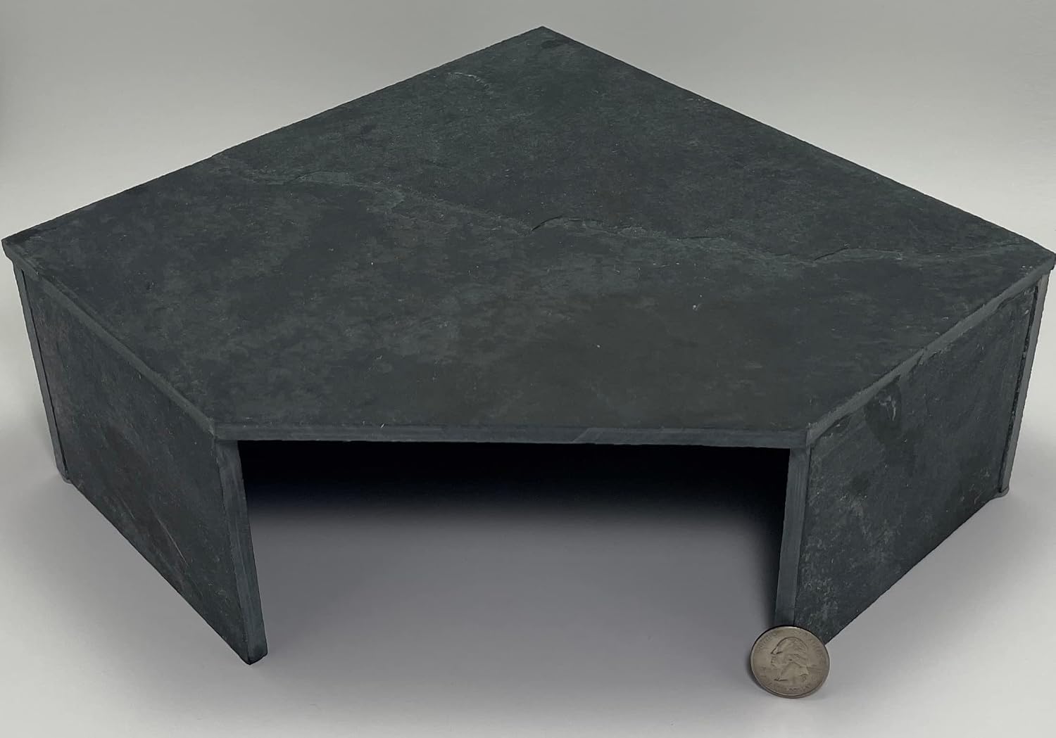 TheFrogHouse Slate Stone Reptile Hide 10x10x4 Bottomless Natural Cave Decor