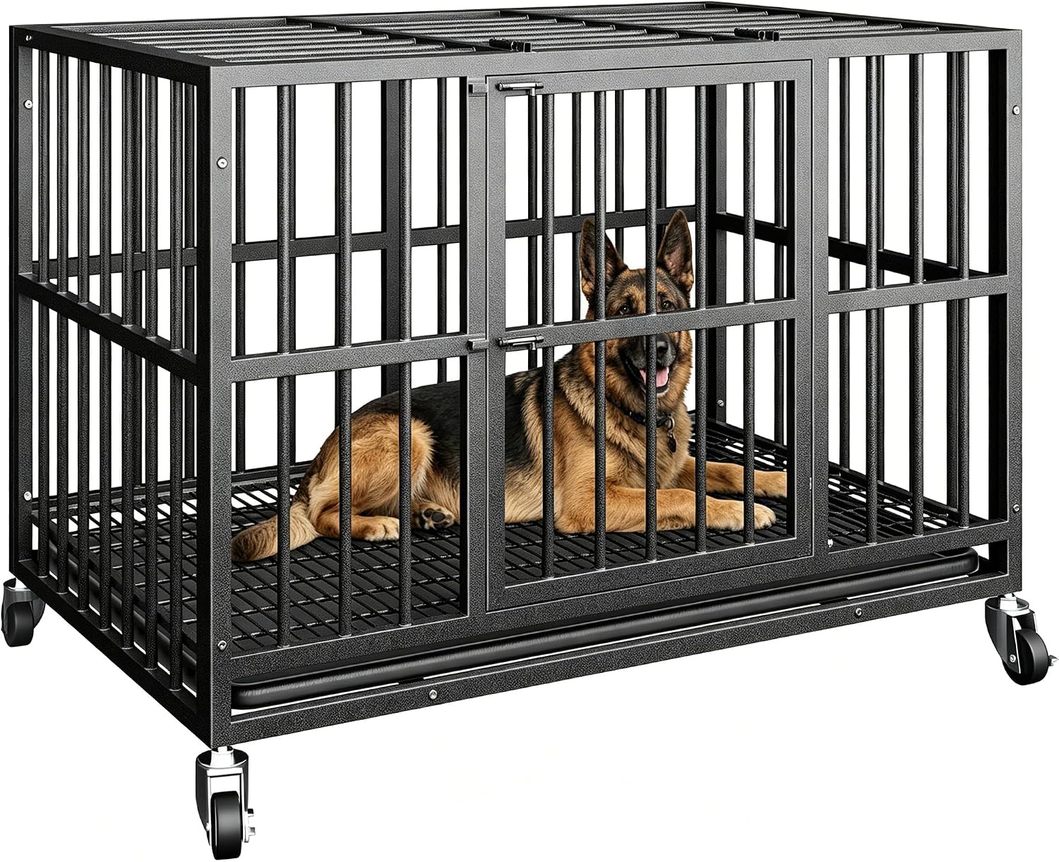 48 Inch Heavy Duty Dog Crate, Escape-Proof, Kennel for Large Dogs