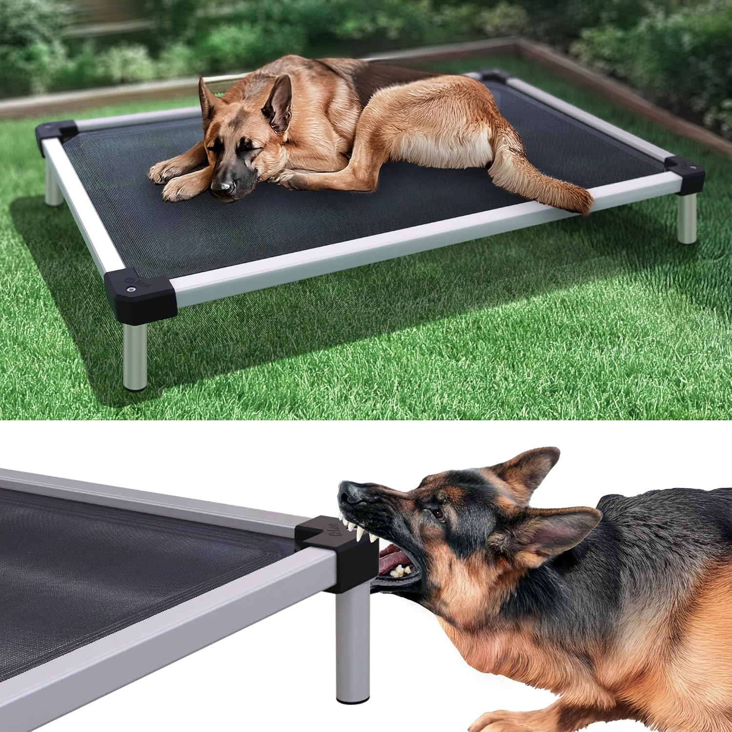 FXW TitanNest Cooling Chew-Proof Elevated Dog Bed for Large Dogs