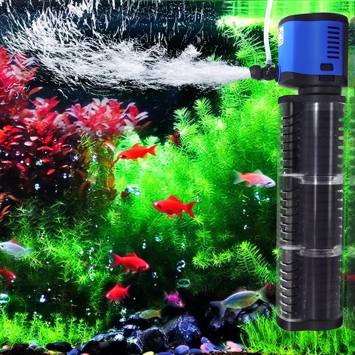 COOSPIDER Aquarium Filter 260GPH Fish Tank Filter for 30-75 Gallon Tank
