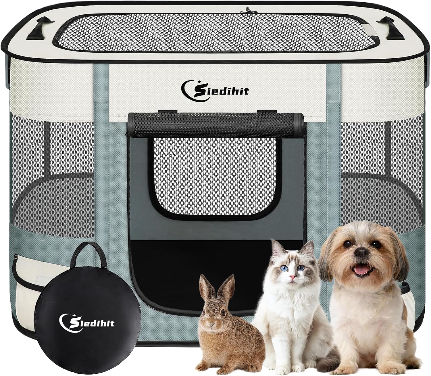 Siedihit 28″ Dog Playpen,Cat Puppy Pen, Pet Portable Crate Indoor Outdoor