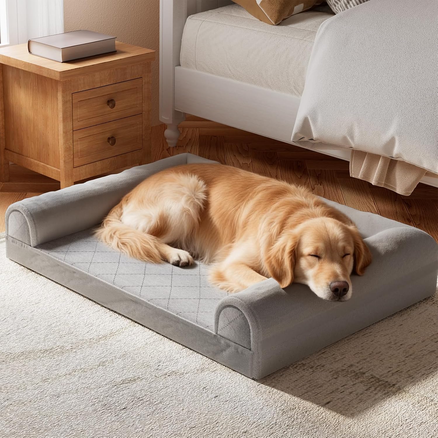 Simple Trending Orthopedic Large Dog Bed, Waterproof Pet Bed, 36×27 Inch